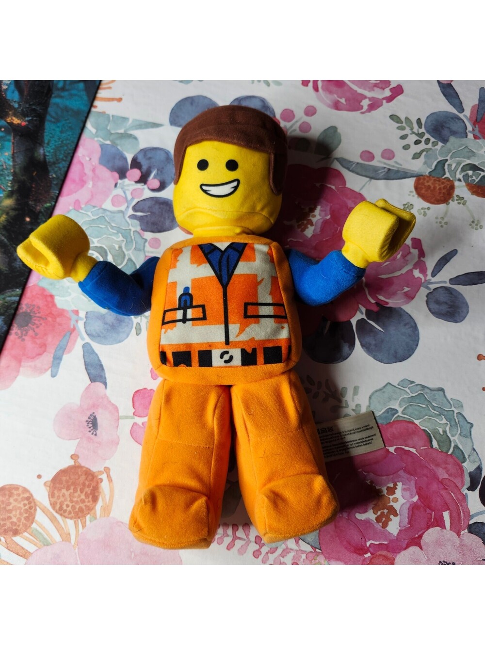 LEGO Movie Emmet Plush Stuffed Minifigure Orange Construction Worker